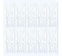 Acrylic Mirror Stickers, 10Pcs 3D Kick Line, Wall Decal, Self-Adhesive Decor, Shatterproof Design, Home Room Decoration(Silver S)