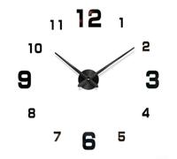 Acrylic Mirror Wall Clock 80-120CM Adjustable(Black)