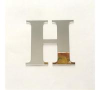 Acrylic Mirror Wall Stickers 26 English Alphabet Letters DIY Silver Decorative Mural for Bedroom Office (H)