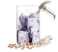 Acrylic Money Box Large Unopenable Transparent Round Coin Jar