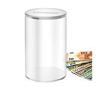Acrylic Money Saving Jar - Openable Savings Bank, Money Box, Transparent Savings Jar, Transparent Money Box | for Adults and Children, Money