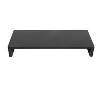 Acrylic Monitor Stand Clear Desktop Computer Riser Wood Base LCD LED Display Holder for Laptop Ergonomic Office Desk Organizer (Black)