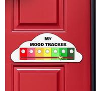 Acrylic Mood Door Sign for Creative Home Decor, 7 Emotion Expressions, Decorative Wall Art for Home and Office. (Mood Door Sign White)