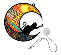 Acrylic Moon Cat Hanging Ornament for Window and Door Decor