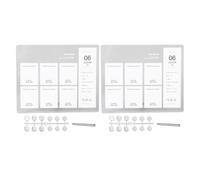 Acrylic Nail Art Display Board 6 Color Nail Tip Sample Stand Holder for Nail Salon Art Design Professional Nail Artists Acrylic Material 2PCS Set