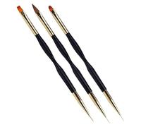 Acrylic Nail Brush, Acrylic EndArt Brushes for Nails, 3 Pieces of Design Flat Painting Drawing Lie Nane Il Tool at Home