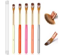 Acrylic Nail Brush Set, 5pcs Acrylic Nail Brush for Nails Size 12/14/16/18/20 Multifunctional Nail Brushes for Acrylic Powder Application,Acrylic Nail Extension, 3D Nail Carving Nail Brush set