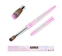 Acrylic Nail Brush Size 10, KEMEISI 100% Pure Kolinsky Nail Art Brushes Sturdy Handle Oval Shaped Acrylic Powder Nail Design Tools for Professional Manicure DIY Home Salon