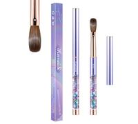Acrylic Nail Brush Size #10, KEMEISI 100% Pure Kolinsky Nail Art Brushes Sturdy Handle Oval Shaped Acrylic Powder Nail Design Tools for Professional Manicure DIY Home Salon (Purple)