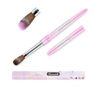 Acrylic Nail Brush Size 14, KEMEISI 100% Pure Kolinsky Nail Art Brushes Sturdy Handle Oval Shaped Acrylic Powder Nail Design Tools for Professional Manicure DIY Home Salon