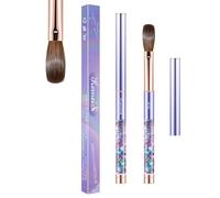 Acrylic Nail Brush Size #16, KEMEISI 100% Pure Kolinsky Nail Art Brushes Sturdy Handle Oval Shaped Acrylic Powder Nail Design Tools for Professional Manicure DIY Home Salon (Purple)
