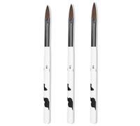 Acrylic Nail Brushes - Size 8/10/14 Professional Kolinsky Nail Brushes for Acrylic Powder,Nail Acrylic Brush for Nail Art Pen DIY Decoration Acrylic Tool Nail Polish Brush