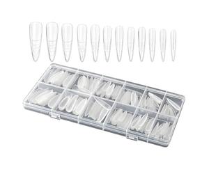 Acrylic Nail Extension Forms - Self Adhesive Guide Stickers For Building | Professional Salon Poly Sculpture Template, Flexible Length Scale Shaper For Fingernail Modeling, UV LED Manicure