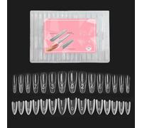 Acrylic Nail Forms - Clear Structured Full Cover, System Templates, Neat Extension Shaping Guides | Manicure Enhancement Beauty Crafting Set Reliable Application Support For Daily Manicure Salon