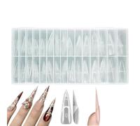 Acrylic Nail Forms | Drop Shape Full Cover Molds,Clear False Molds | for Home Salon Travel Party Spa Studio Women Girls