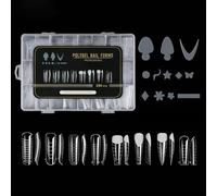 Acrylic Nail Forms Full Coverage Reusable Tips for Salon & Home Use - Professional & DIY Manicure Kit with 288 Salon-Grade Nail Extension Templates