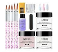 Acrylic Nail Kit with Drill for Beginners,Secret Professional Acrylic Nail,40ml Acrylic Nail Liquid,3×10g Powder (Pink/White/Clear),5 Brushes,for nail art enthusiasts and professionals