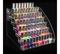 Acrylic Nail Polish Display Stand Organizer Rack 2 to 7 Tier Options Sturdy Clear Storage Holder Easy Assembly (#6 (Seventh floor))