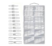 Acrylic Nail Shapes, Pack of 120 Transparent with Scale, Nail Shapes and Extension Tips, Reusable, for Women and Builders for False Fingers, Toes for Beauty, Personal Care