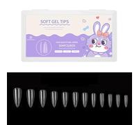 Acrylic Nail Tips Set - 504Pcs Clear Pre-Shaped Full Cover Artificial Nails for Salon & Home Use | Professional-Grade DIY Nails with Natural Look for Nail Artists, DIY