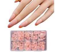 Acrylic Nail Tips Set 600pcs - Salon-Professional Grade Full Cover Artificial Nails for Manicure & DIY Nail Art | Durable, Lightweight, Natural Look for Home, Party Use | Nail Techs & Beauty