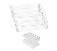 Acrylic Nails Polished Display Stand Clear Step Shelf Organized Brush Holder Storage Organized For Salon And Home Use Acrylic Display Stand
