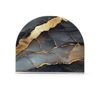 Acrylic Napkin Holder 1 Pack 4mm Thick Acrylic Space-Saving Modern Design Luncheon & Cocktail Napkin Holder Countertop & Coffee Table Easy to Clean Marble Black Gold