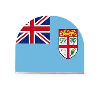 Acrylic Napkin Holder 1 Pack Holds 50-60 Napkins U-Shaped Design Luncheon & Cocktail Napkin Holder Countertop & Coffee Table All Year Round Use Fijian National Flag Official Fiji Island