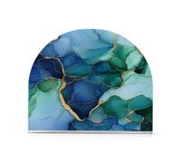 Acrylic Napkin Holder 2 Pack Holds 50-60 Napkins Non-Slip & Scratch-Resistant Luncheon & Cocktail Napkin Holder Countertop & Coffee Table Decorative Tabletop Accessory Marble Green Royal