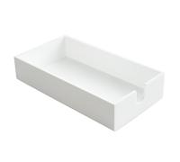 Acrylic Napkin Holder for Bathroom, Guest Towel Holder Tray, Bathroom Disposal Paper Hand Face Towels Holder (White)