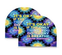 Acrylic napkin holder The Thing You Do Today Is Breathe 2 | black napkin dispenser home decor for bathroom, restaurant 2 PCS