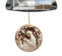 Acrylic Nativity Ornament, Jesus Tree Ornaments - 2D Acrylic Jesus Ornament Crafts - 2D Acrylic - Easter Nativity Prayer Sign Car Design for Dice