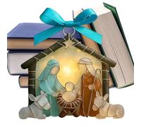 Acrylic Nativity Scene,Artistic Religious Winter 2D | Nativity Scene Christmas Acrylic Decoration,for Bedside Study Room Living Room Bedroom Mantel Dorm Nightstand