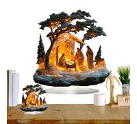 Acrylic Nativity Scene - Elegant Christmas Table Decoration with Detailed Figures, A Timeless Holiday Centrepiece | For the Desk, Windowsill or Mantle, A Delicate Christmas Tree