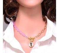 Acrylic Neck Chains Gold Plated Natural Shell Fashion Aesthetic Choker Simulated Pearl Cross Turtle Necklace for Women Collares