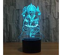 Acrylic Night Lights Elephant 16 Color Lamp 3D Ganesh Visual Led Night Lights for Kids Touch USB Table Lampara Lampe Baby Sleeping Night Light 16 Colors