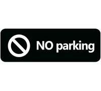 Acrylic No Parking Sign for Home Driveway Pavement Areas, Office Building Underground Parking Lots, and Business Facility Outdoor Parking Zones, 3x9 Inch.