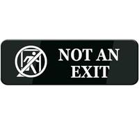 Acrylic Not an Exit Sign, Self-Adhesive for Home Basement Stairwell Doors, Office Building 2nd Floor Stairwell Exits, and Business Conference Center Non-Exit Corridor Gates, 3x9 Inch.