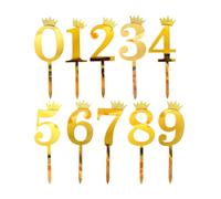 Acrylic Number Cake Topper - Stylish Decorative Cupcake Pick for Birthday Parties, Weddings, Graduations and Family Gatherings, Elegant Cake Decoration for Celebration Desserts, Display Accessory