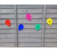 Acrylic Number Line with Balloons, 1-10, Multicolour