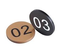 Acrylic Number Plate Digital Label, Acrylic Self Adhesive Round Table Numbers 1-100 Black Gold 5cm 6cm 8cm Pack Of 5 Pcs(5cm Gold,1-100)