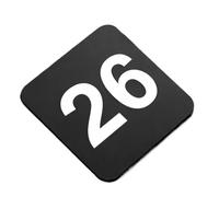 Acrylic Number Tags | Numbers 1-100 Multiple Sizes Adhesive Square Tags for Cabinet Locker Labeling(1-70,L W 3.5cm x 3.5cm)