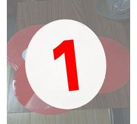 Acrylic Numbered Tags With Self-Adhesive Tape, Round Locker Number Tag White Red Black, Small Door Sign House Number Plates For Door House Office(A-1-5,D 8 CM)
