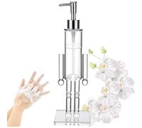 Acrylic Nutcracker Soap Dispenser, Clear Nutcracker Hand Soap Dispenser, Refillable Christmas Hand Soaps Bottle, Christmas Holiday Decor for Bathroom Kitchen Countertop (1, transparent)