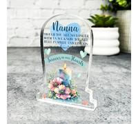 Acrylic Ornament Nanna Forever In Our Hearts Candle Memorial Gift Gravestone Acrylic Plaque| Gift Memorial Remembrance Sympathy Keepsake Gift Custom Home Decor Gift, Small Trinket, Unique Present