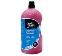 MONT MARTE Discovery School Acrylic, Crimson, 1/2 Gallon (2 Liter). Ideal for Students and Artists. Excellent Coverage and Fast Drying. Pump Lid Included.