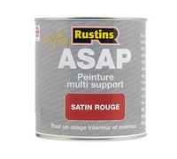 Acrylic Paint 500ml Satin Red Quick Dry Metal & Wood 500ml - 6-7m² (Rustin's ASAP)