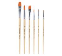 Acrylic Paint Brush Set - Nylon Paint Brushes Kit, Portable artsts Painting Tools | 7.68 inches Multi Shaped Brush Set, Craft Painting Accessories, Art Supplies Using Canvas Projects