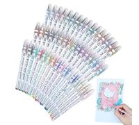 Acrylic Paint Gel Pens - Acrylic Gel Pens for Coloring | Water Based Drawing Markers for Rock Fabric Stone Cards Doodle Canvas Scrapbook Paper Creative Projects