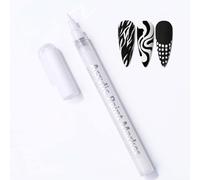 Acrylic Paint Marker for DIY Nail Decoration - Fine Point Polish Pen with Quick Dry Formula for Dot and Line Art - White